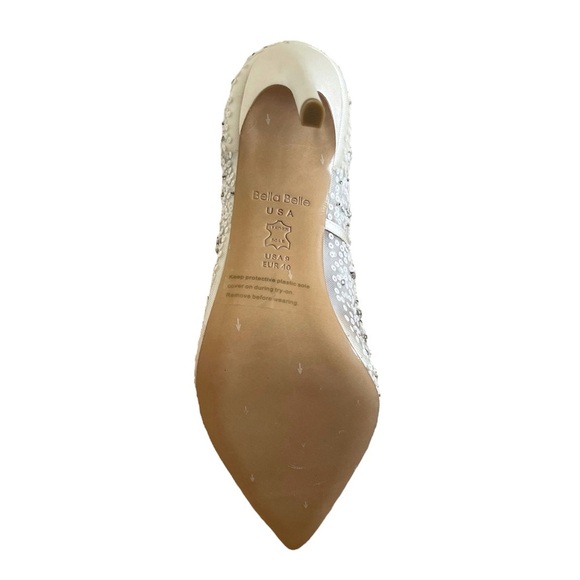 BELLA BELLE - NEW - ELSA IVORY
Illusion Mesh Ivory Sequin Heels - Size 9 - Picture 9 of 15